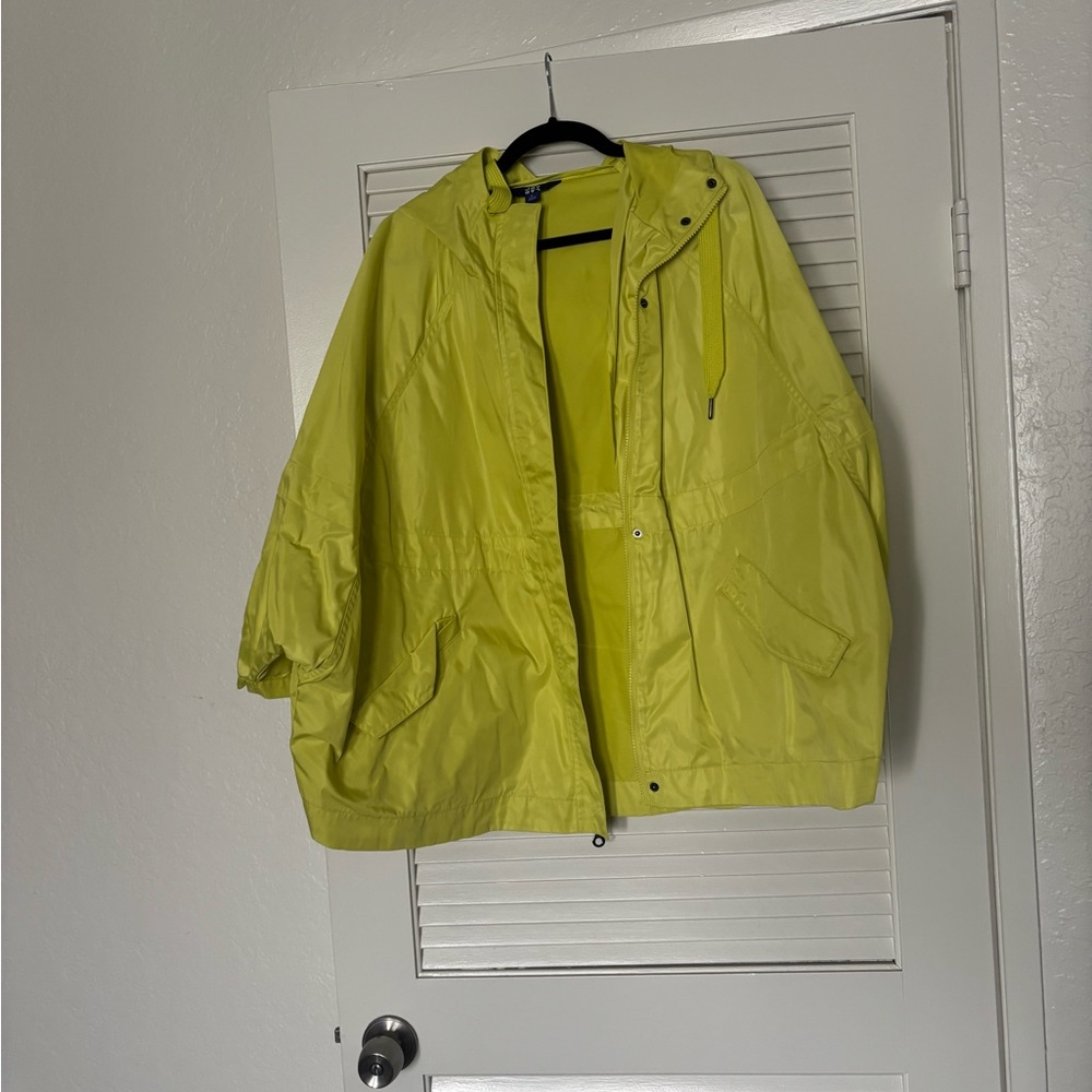 Joylab Neon Yellow Windbreaker Size L